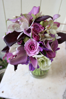 Maui wedding flowers purple