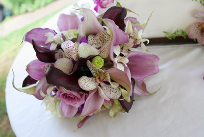 details wedding bouquet lavender