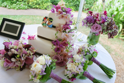 wedding cake maui purple