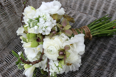 white spring flowers bouquet