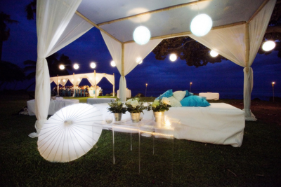 wedding lounge canopies in Maui