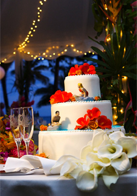 Surfer wedding cake